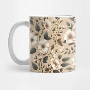 White Flowers Mug
